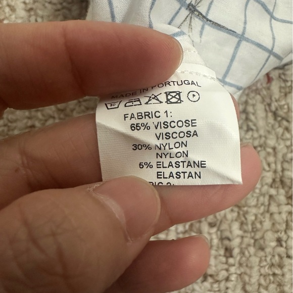 Vilagallo Short Sleeve Blouse Butterfly Insect Pattern size 42 or XL - Picture 6 of 9